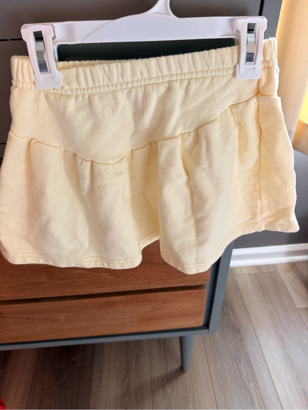June + Grey Soft Yellow Tiered Skirt - Girls
